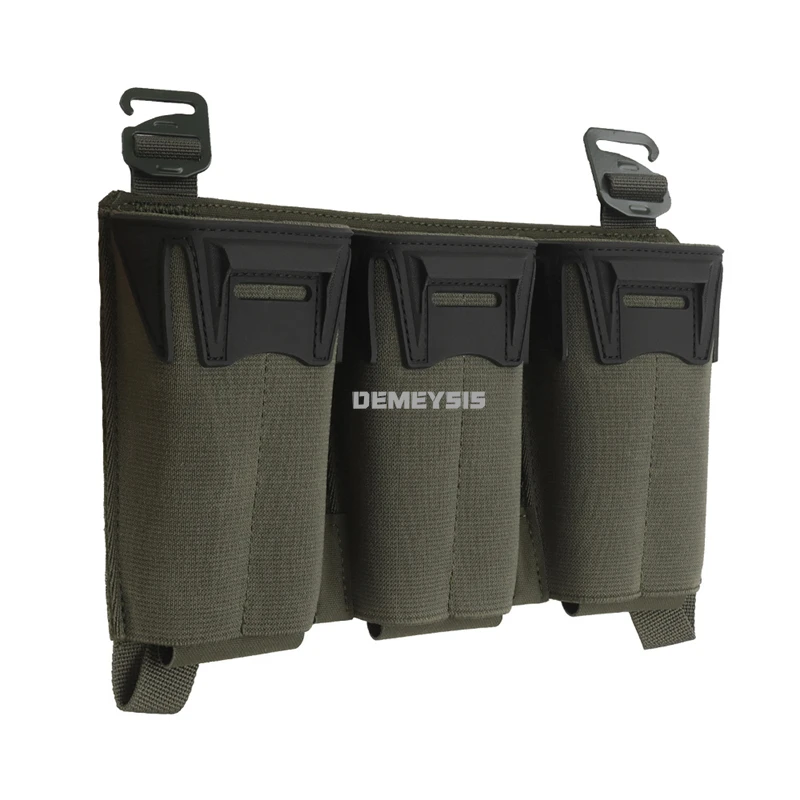 Bolsa táctica multicalibre Triple para revistas, bolsa de administrador de segunda capa para M4 556 de largo, 9mm Mag Aifsoft, portador de placa frontal - imagen 2