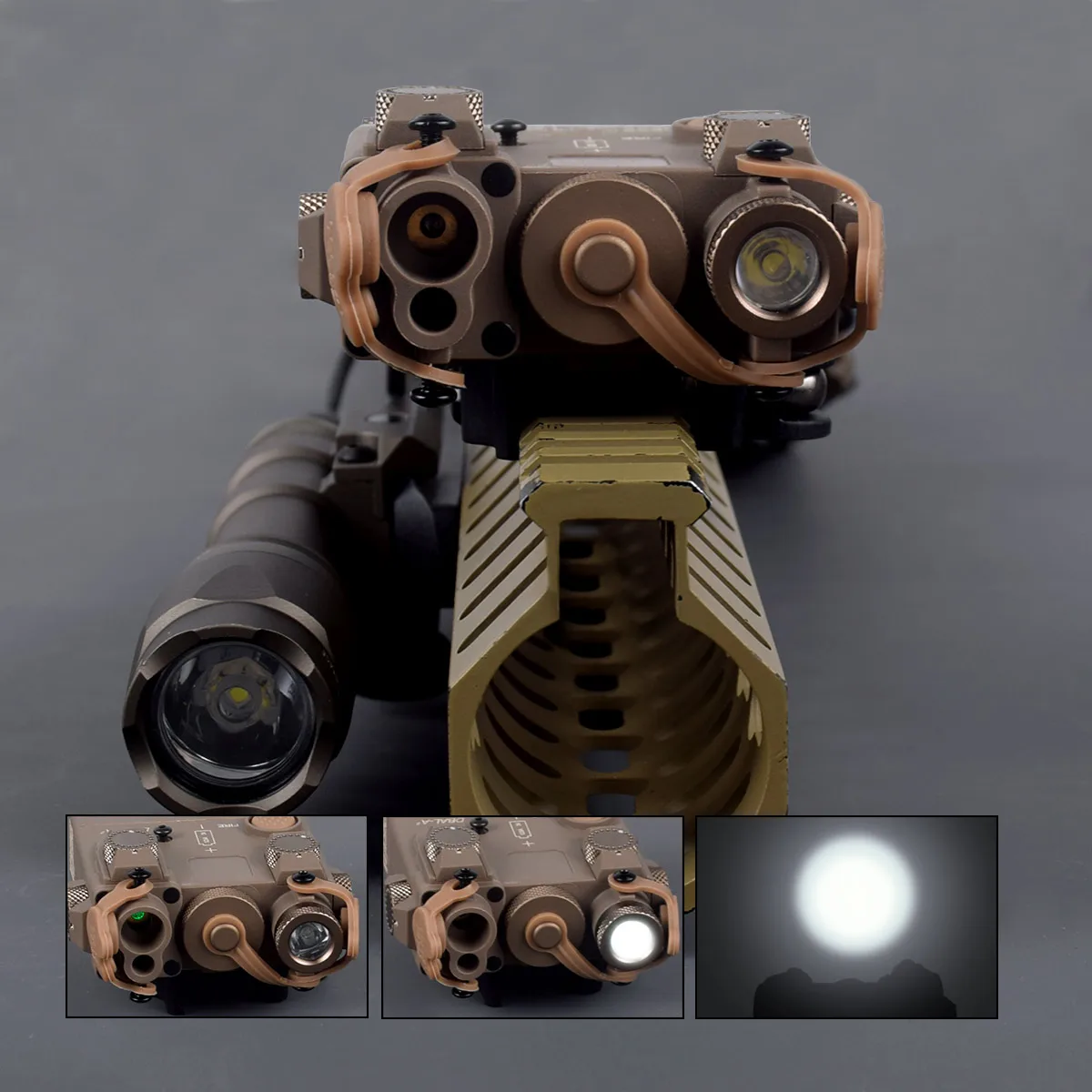 DBAL-A2 táctico versión simplificada luz Surefire M300C M600C juegos de linternas punto rojo verde mira láser para riel Airsoft de 20mm - imagen 4