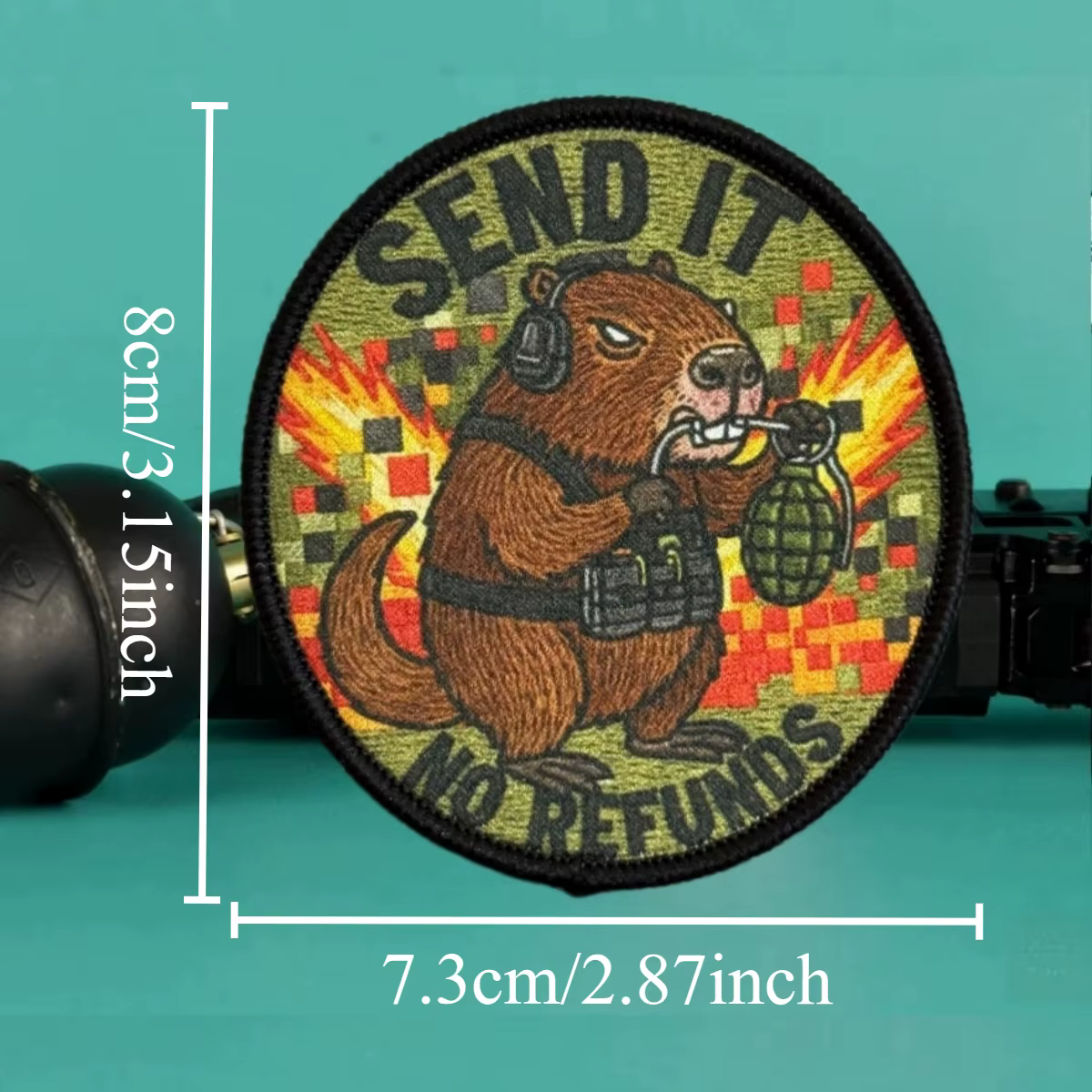 Beaver Morale Parche táctico castor insignia impresa gancho y bucle - imagen 3