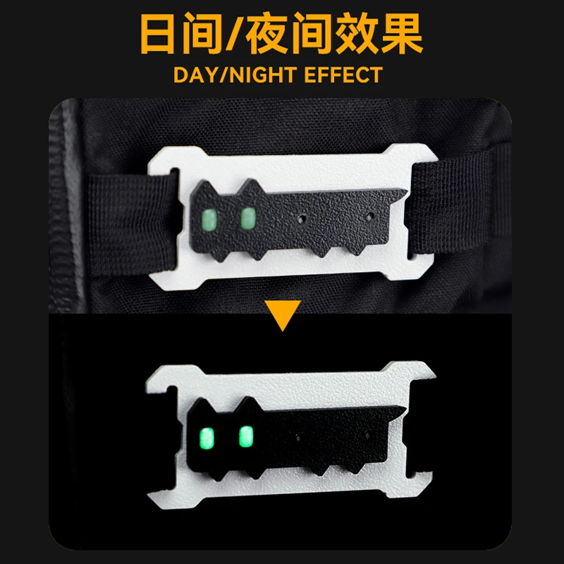 Etiqueta de advertencia MOLLE, tira de identificación absorbente de luz, equipo para exteriores, mochila, chaleco táctico, accesorios - imagen 3
