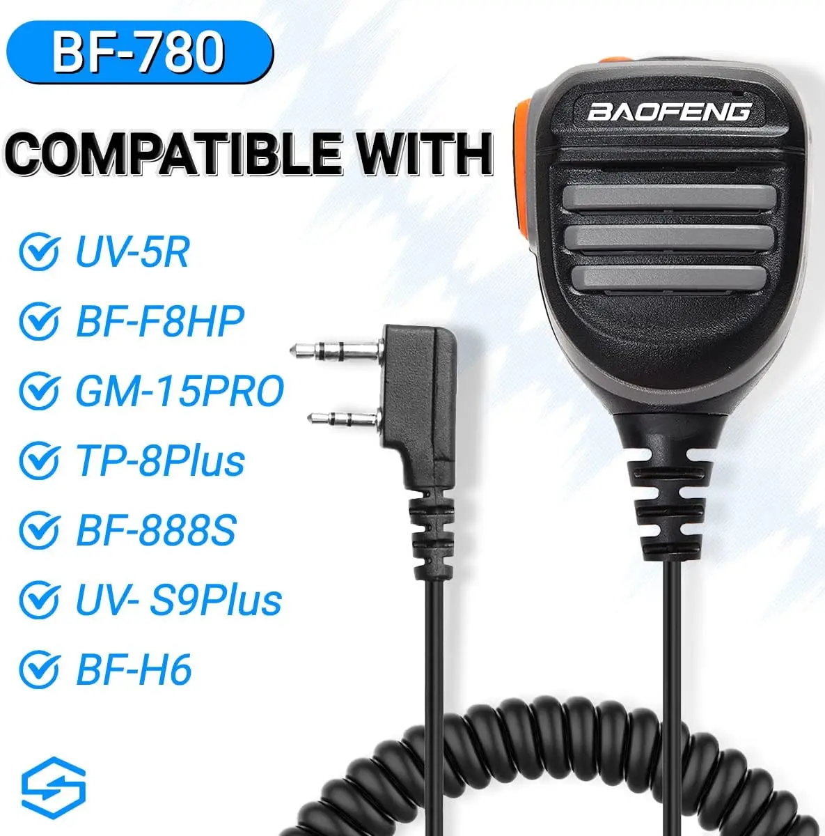 Baofeng BF-780 Dual PTT remoto hombro Walkie Talkie altavoz micrófono para UV-5R BF-888S 5RH 21 PRO Quansheng UV-K5 UV-K6 - imagen 4