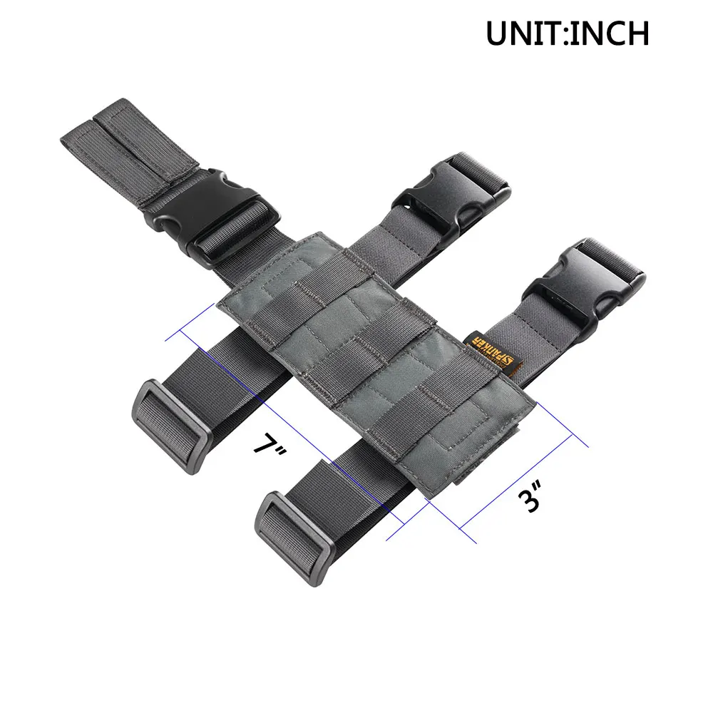 Funda táctica Universal para pierna, plataforma para muslo, funda para pistola Molle para caza, Panel de Paintball con correas ajustables - imagen 2
