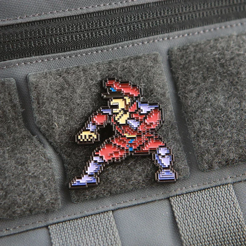 Juego de Arcade Pixel Vega & Chunli, parches de gancho y bucle de Metal para ropa, insignia de moral, brazalete táctico, pegatina decorativa para mochila - imagen 5