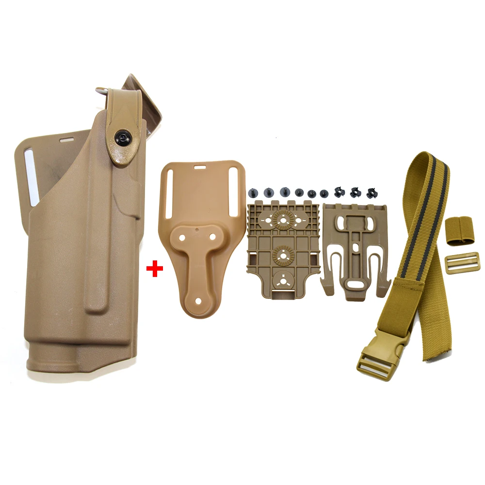 Soporte de pistola táctica para G 17 19, funda de rodamiento para linterna de caza con Kit de sistema de bloqueo rápido QLS 19 22 - imagen 5