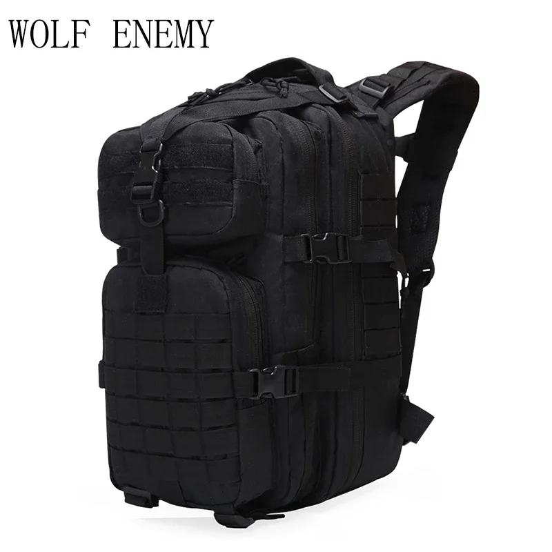 Mochila táctica de asalto para caza, morral Molle impermeable, bolsa pequeña al aire libre para senderismo, Camping y caza, 40L - imagen 5