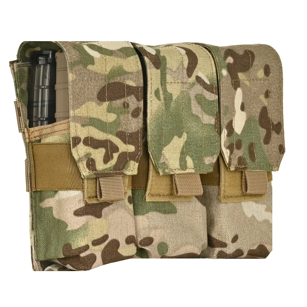 Triple MOLLE revista bolsa Rifle pistola Airsoft Paintball caza Mag bolsa M4/M16 5,56.223 AK 7,62 AR15 - imagen 2