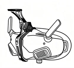 Soporte táctico para casco montura ajustable de gafas FPV