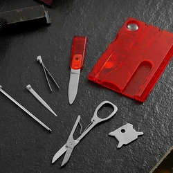 Multiherramienta ultrafina tarjeta 12 en 1 – EDC para camping y supervivencia