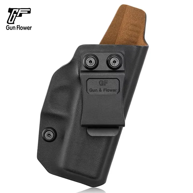 CZ P07 Gunflower funda IWB derecha Kydex cuero negra clip cinturón
