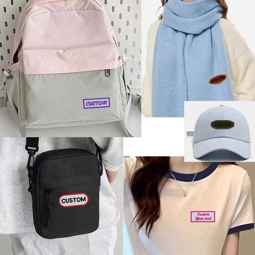 Parche bordado con etiquetas de nombres personalizadas con respaldo de gancho para planchar - imagen 4