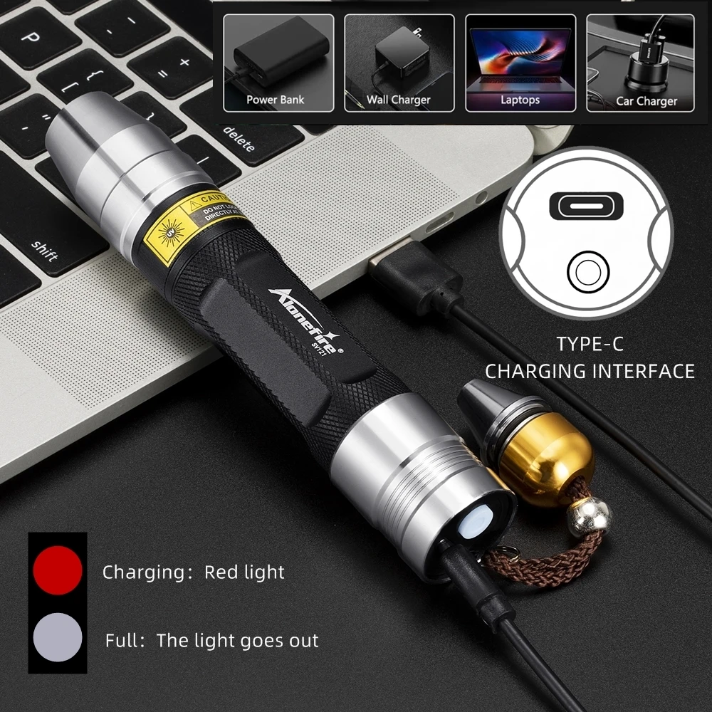 Linterna de detección 3 en 1 amarilla UV recargable USB para joyería - imagen 2