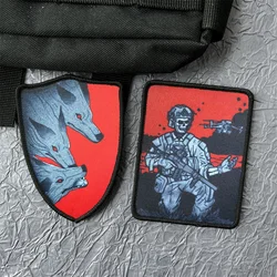 Parche Cerberus lobo tres cabezas Velcro MOLLE para mochila táctica