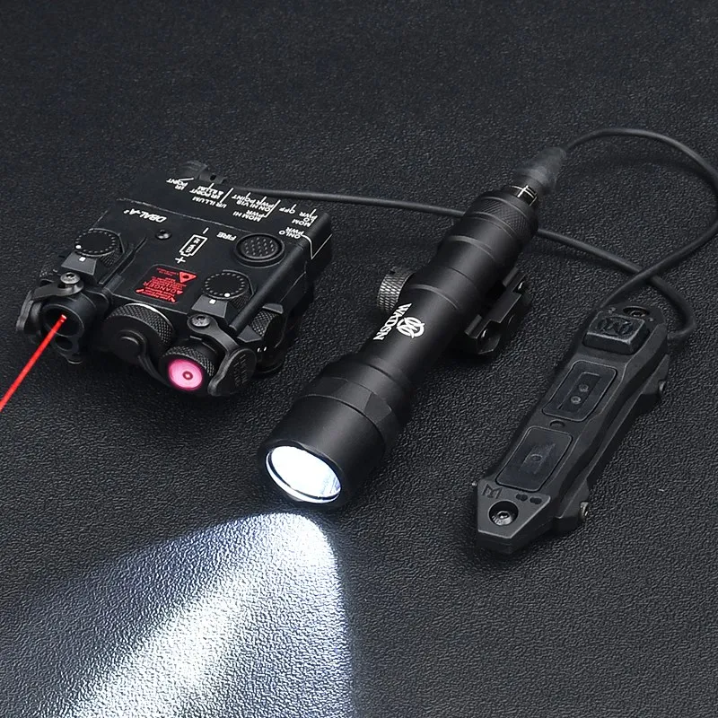 Wadsn luz estroboscópica IR DBAL A2, láser IR de doble haz rojo y verde, M600U, M300, linterna Airsoft, interruptor de presión de doble función para caza - imagen 5