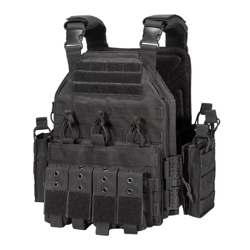 YAKEDA-Chaleco táctico portador de placa de nailon 1000D, chaleco MODULAR ajustable protector para caza al aire libre, accesorios de combate Airsoft - imagen 5