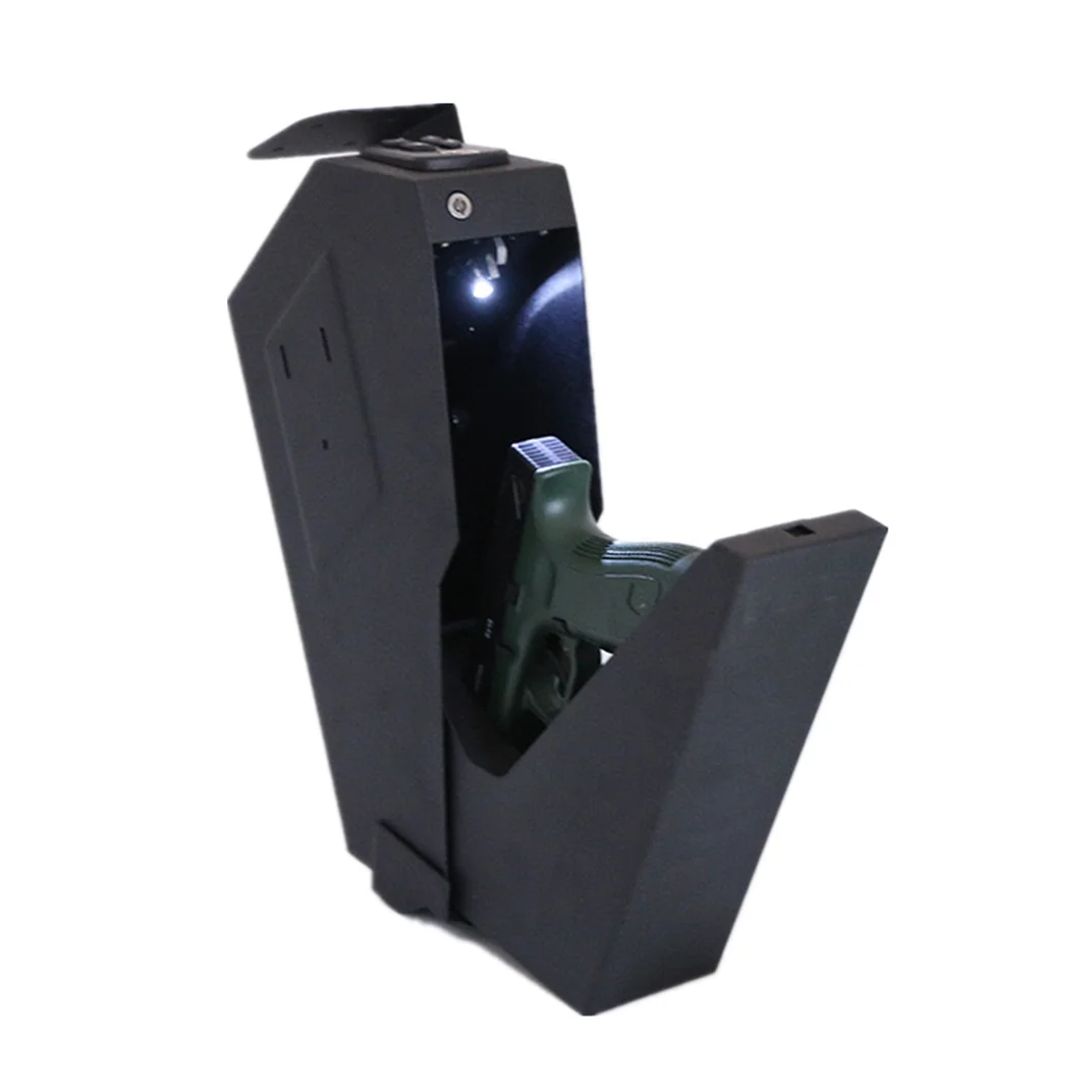 Caja de seguridad para pistola, llave de contraseña con huella dactilar, protección de seguridad 3 en 1, caja de seguridad antirrobo portátil para pistola - imagen 3