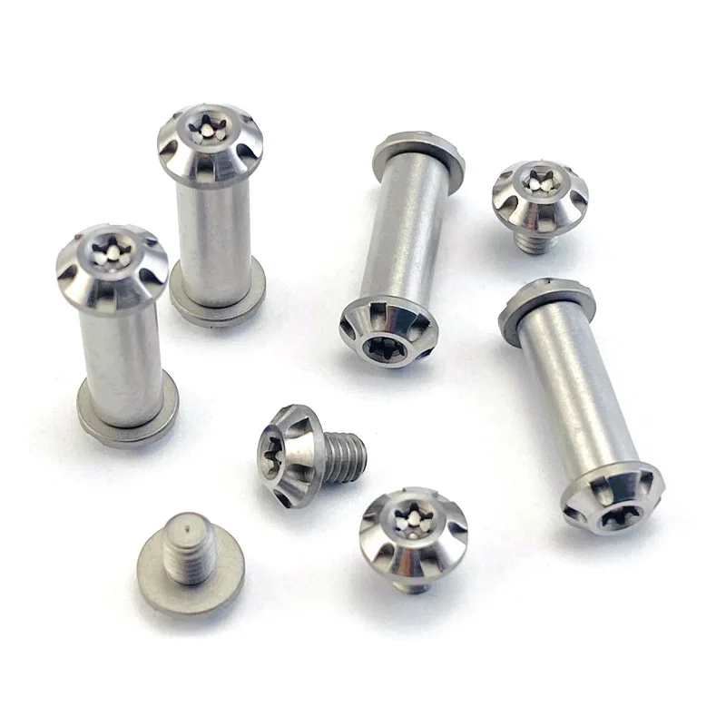 10 set/lote 10 tamaños M3.5 hilo cuchillo mango pares tornillos de bloqueo husillo remache eje clavo T10 Torx cabeza de botón DIY piezas de fabricación - imagen 3