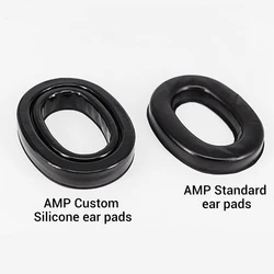 Orejeras tácticas negras de repuesto AMP – Almohadillas de gel