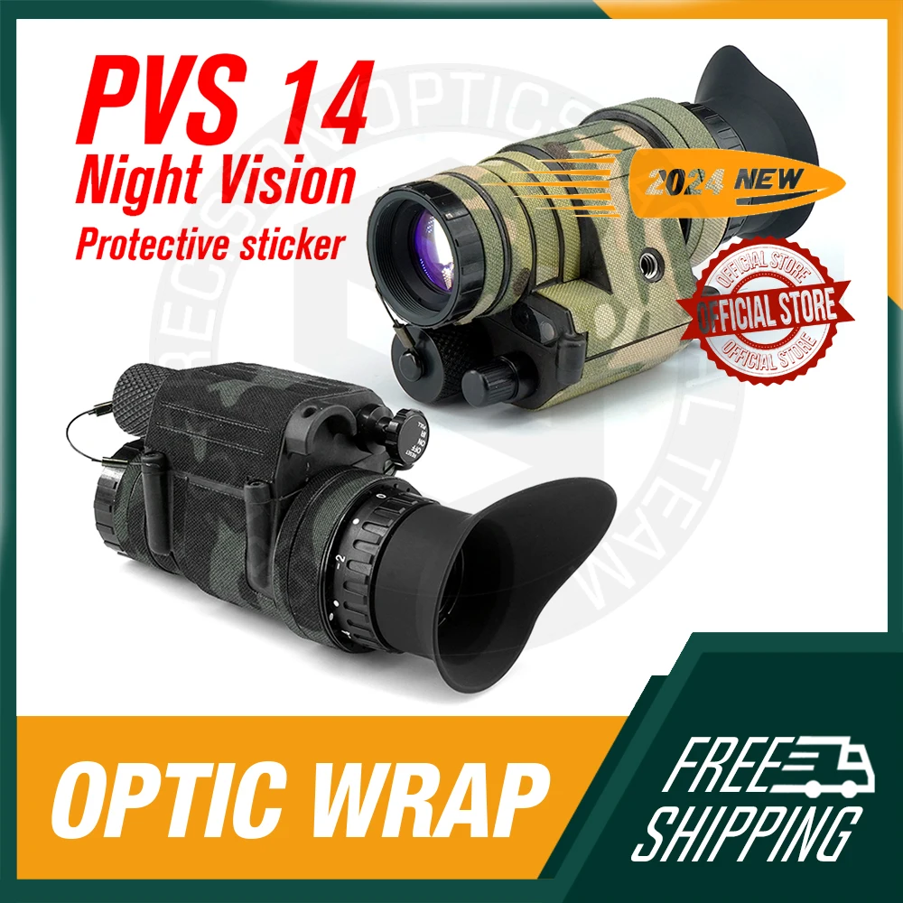 Envoltura táctica de visión nocturna PVS14 PVS-14 PVS 14 NVG pegatina MC negro o MC