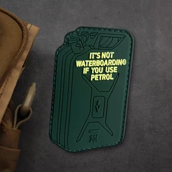 Parche táctico JERRYCAN, gancho y bucle de tambor, parches de PVC, brazalete, insignia de moral del ejército militar, mochila AIRSOFT, pegatinas para chaleco