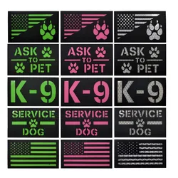 Parche táctico K-9 USA reflectante – Nylon velcro militar