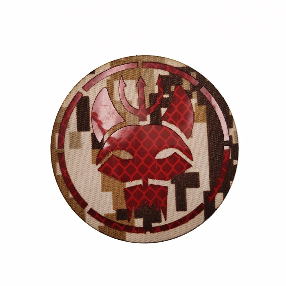 Brazalete táctico reflectante IR, Tridente, cabeza de gato, CP, Camuflaje al aire libre, moral, gancho y bucle, mochila, parche personalizado, gran oferta - imagen 4