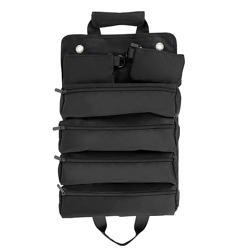 Bolsa de accesorios de hardware multibolsillo profesional de alta calidad, kit de herramientas multifuncional, bolsa de almacenamiento portátil enrollada