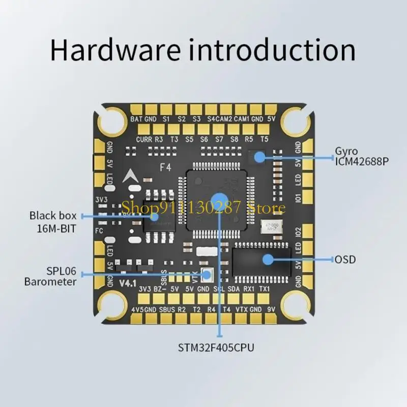 Controlador vuelo J1HC F405 Pantalla datos sensores precisos para control remoto UAV - imagen 4