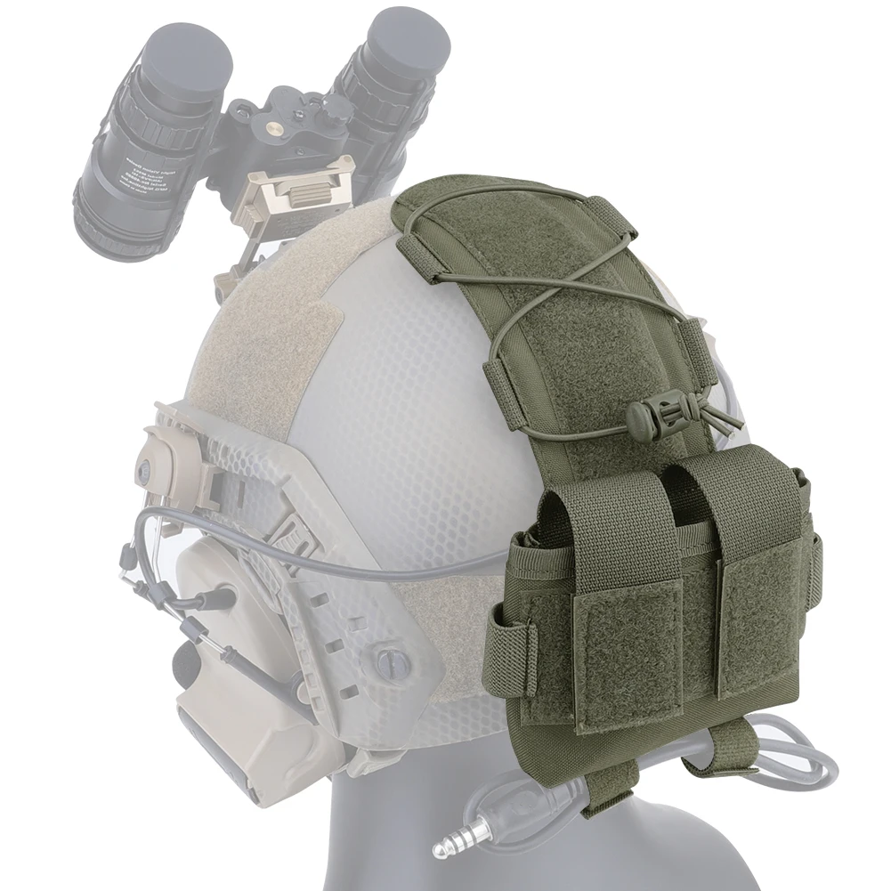 KRYDEX-bolsa para casco táctico MK2, caja de batería, contrapeso, batería remota, accesorio para casco, bolsa de almacenamiento con gancho y bucle - imagen 5