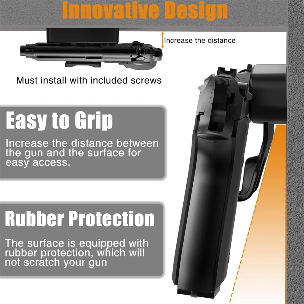 Soporte magnético para pistola, soporte magnético oculto para pistola, funda para pistola de 35 libras, estante para pistola para coche, camión, vehículo doméstico - imagen 4