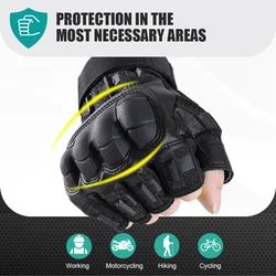 Guantes tácticos sin dedos para airsoft, caza y tiro