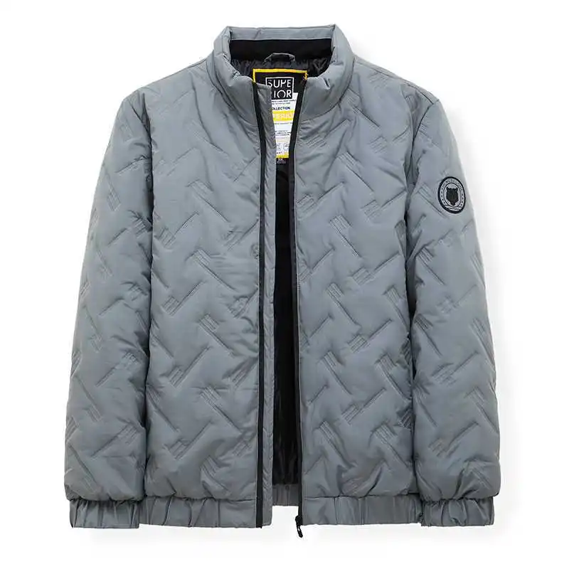 Parka cepillada de lana de cordero para hombre, cuello levantado, cremallera, chaqueta informal de moda, deportes al aire libre, abrigo de esquí de montañismo, Invierno - imagen 4