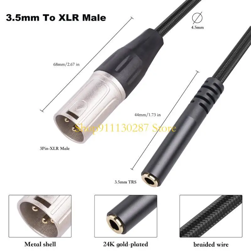 J1HC pesado 3.5 mm femenino a XLR Cable masculino para equipo profesional - imagen 4