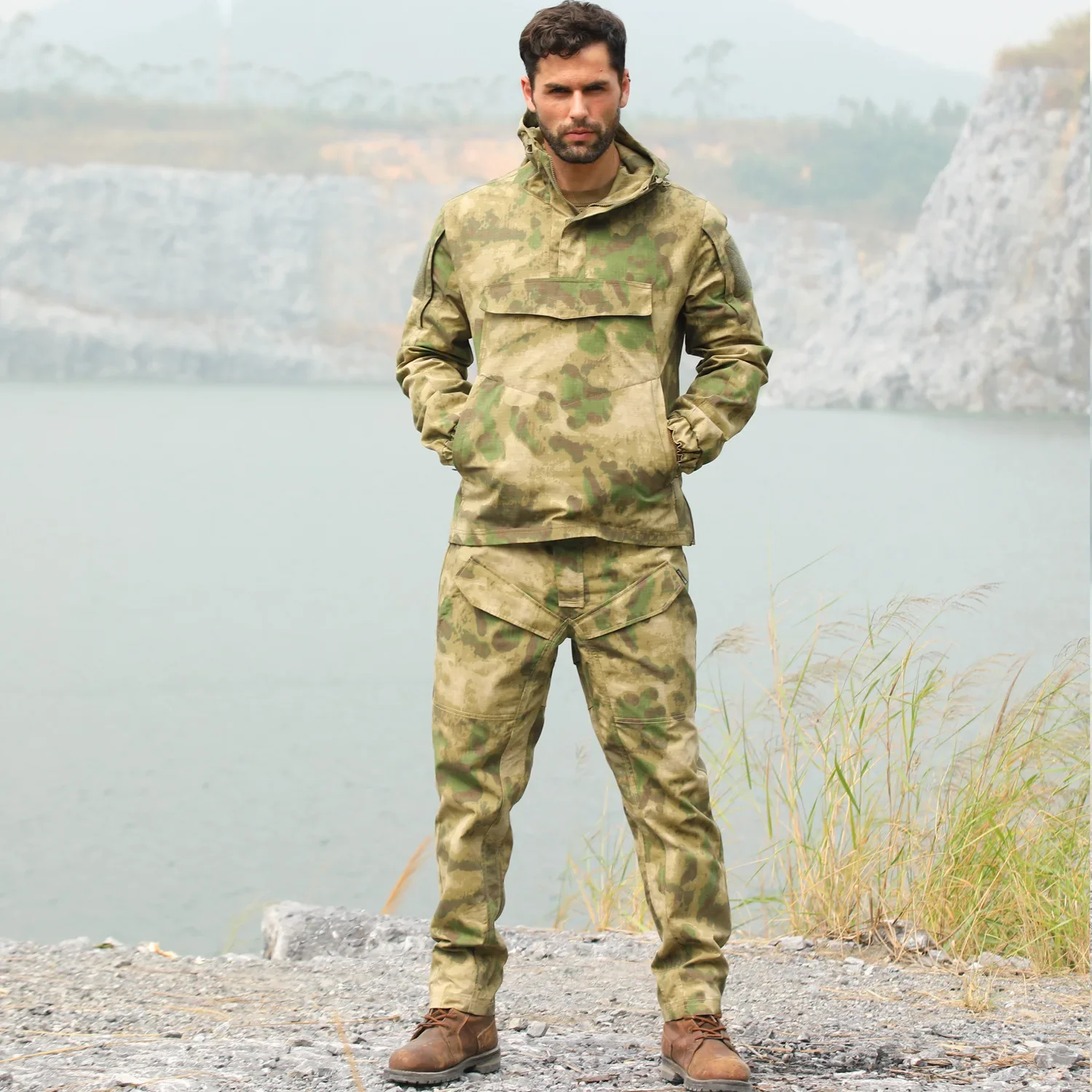 Traje táctico BDU Frog Ghillie para hombre, ropa de caza, Camuflaje, deportes al aire libre, entrenamiento, senderismo, uniforme de combate, conjunto de chaqueta y pantalones - imagen 4