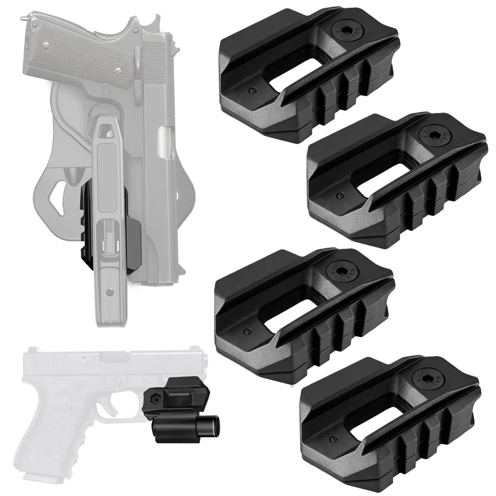 Adaptador riel Picatinny 20mm – Montura táctica 3 ranuras para pistola