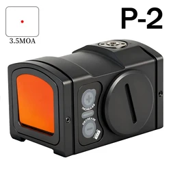 P-2 holográfico cerrado táctico punto rojo mira óptica reflejo caza Rifle alcance Glock mira colimador se adapta a Glock 45/47 Mos