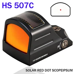 Mira telescópica óptica de punto rojo para caza, energía Solar, tácticas, práctica de tiro al aire libre, mira Airsoft compatible con montaje en riel de 20mm