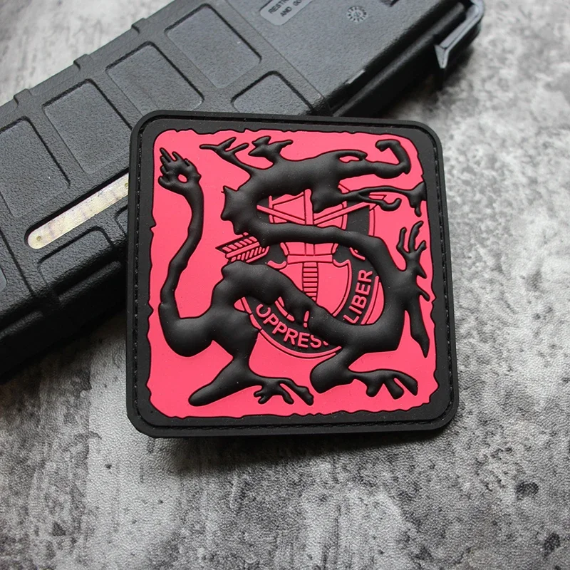Insignia de moral con patrón de dragón Ronin, parches de gancho táctico militar, brazalete de dragón negro, accesorios de mochila, pegatina en la ropa - imagen 4