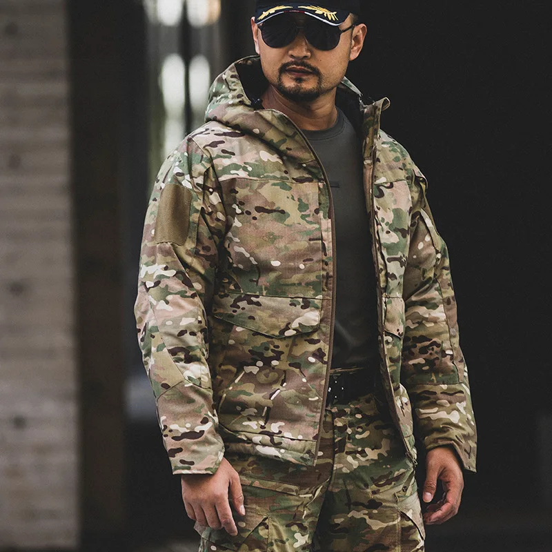 Chaqueta de algodón de camuflaje táctico M65 para exteriores, chaqueta de invierno a prueba de frío para hombre, cortavientos, Chaqueta de algodón reflectante térmica - imagen 2