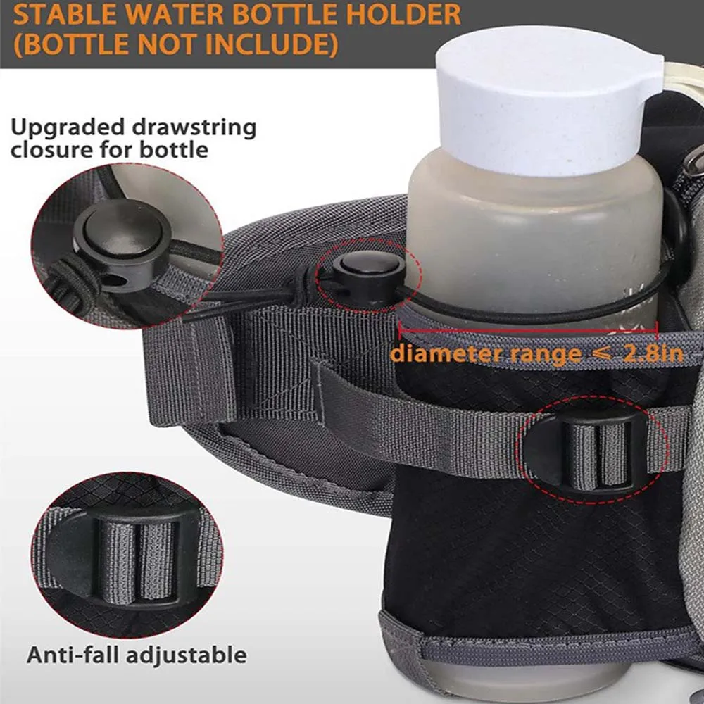Riñonera multifuncional para botella de agua deportiva, mochila universal para correr para hombres y mujeres, riñonera para senderismo al aire libre - imagen 3