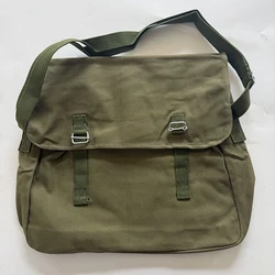 Bolsa de comunicación para senderismo al aire libre, bolso cruzado de lona de comunicación verde militar