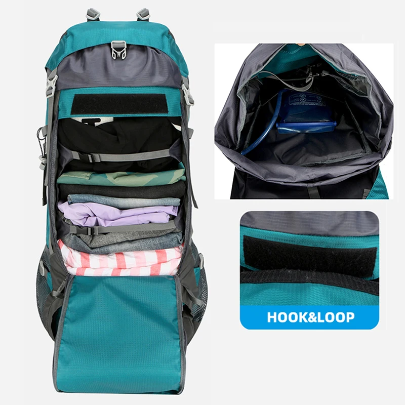 Mochila de Montañismo al aire libre de 70L, bolsa de senderismo, viaje, Camping, senderismo, equipaje duradero resistente multifuncional de gran capacidad - imagen 4