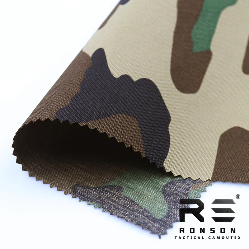 Tela de camuflaje de la selva en cuatro colores, tela de nailon 500D, impermeable, tela de chaleco táctico
