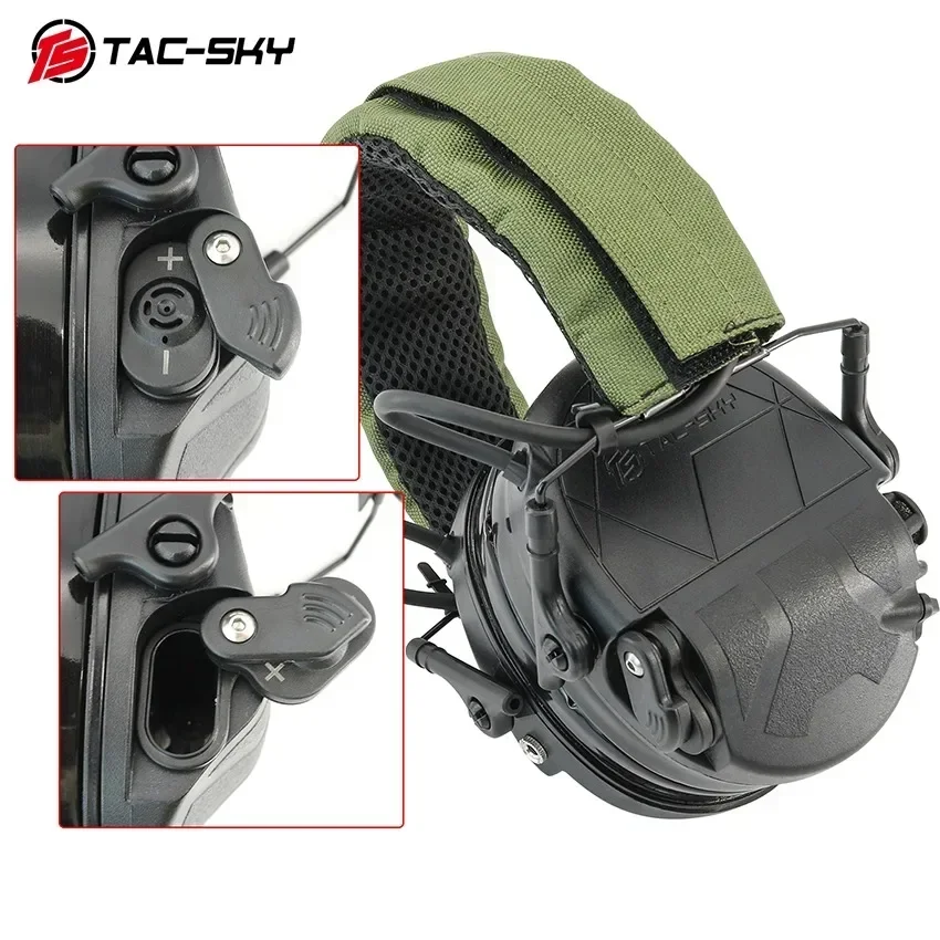 TS TAC-SKY orejeras electrónicas tácticas para tiro TAC300 auriculares de protección auditiva sin micrófono para auriculares de caza Airsoft - imagen 4