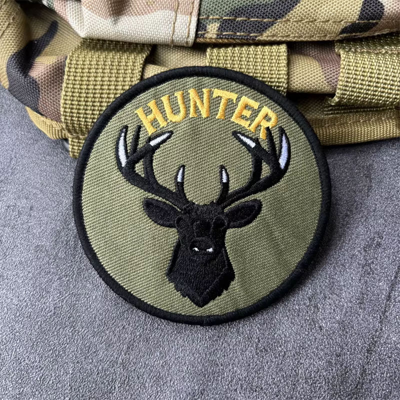 HUNTER Parche táctico bordado militar gancho y bucle para ropa