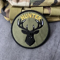 HUNTER Parche táctico bordado militar gancho y bucle para ropa