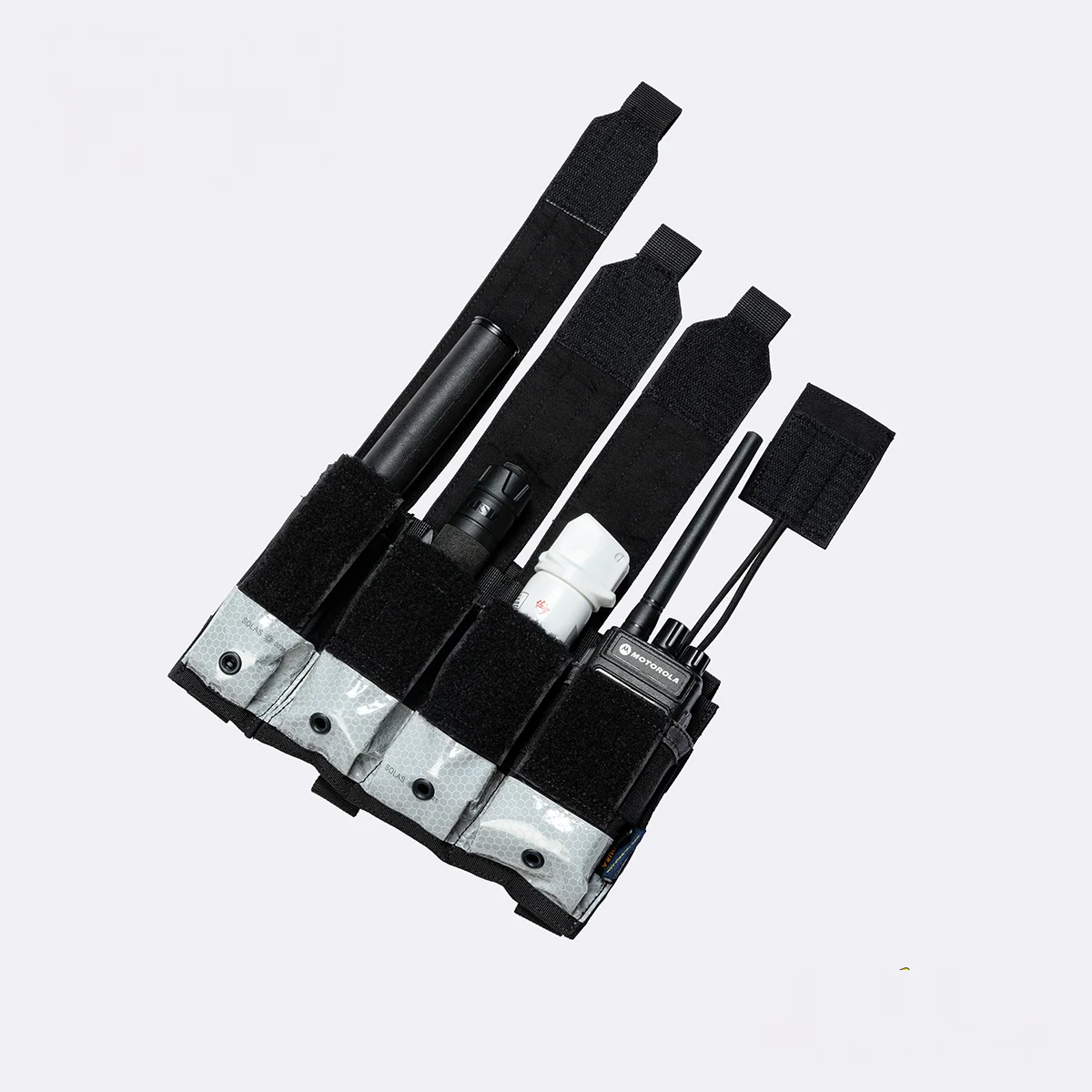 Bolsa de accesorios de chaleco táctico, bolso de pecho colgante de pecho desmontable rápido, bolso lateral de módulo reflectante, multifuncional con soporte de peso - imagen 3