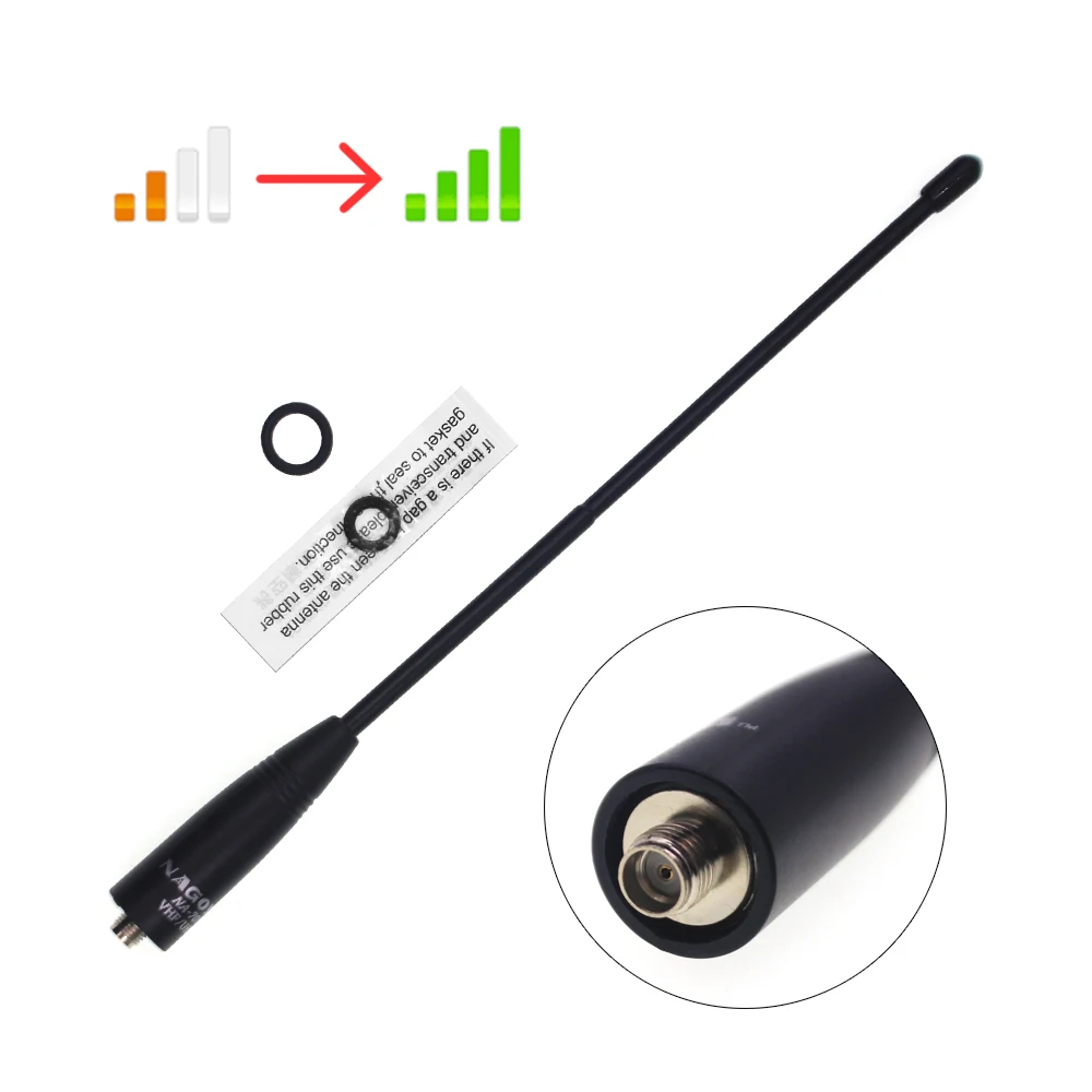 100% Original Nagoya NA-701 VHF/UHF (144/430Mhz) antena SMA hembra para BaoFeng UV-5R BF-888S UV-82 TYT Wouxun Walkie Talkie - imagen 3