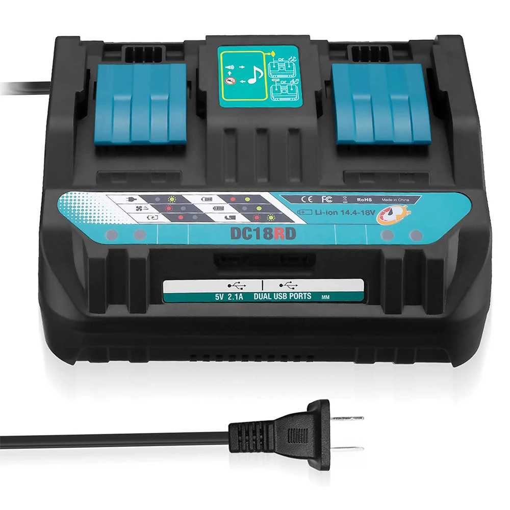 Makita cargador rápido 4A para baterías 14,4V y 18V BL1830 BL1430 - imagen 3