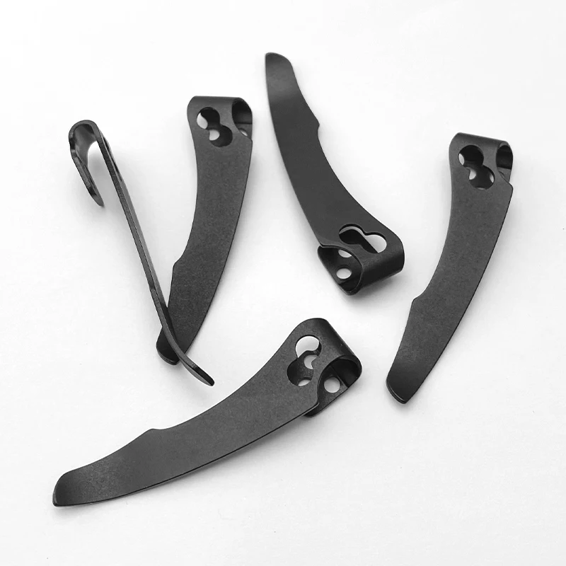 Clip trasero de aleación de titanio para cuchillo plegable, abrazaderas traseras de bolsillo para Cld Steel Recn1, accesorios de piezas DIY, 1 unidad - imagen 4