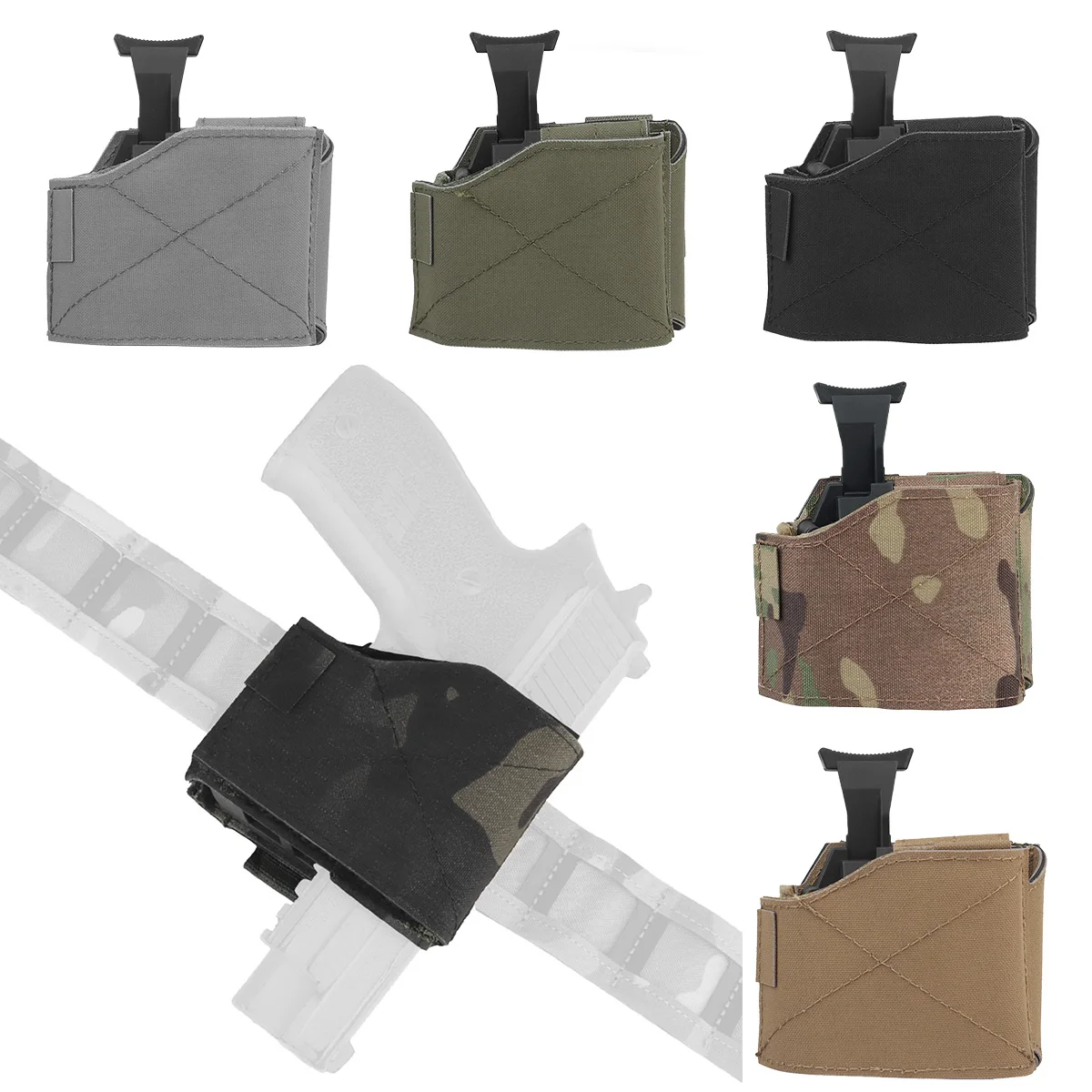 Funda Universal para 1911 Glock 17 19 Molle liberación caza pequeñas, ligeras, versátiles, ajustables, bolsas QD - imagen 2